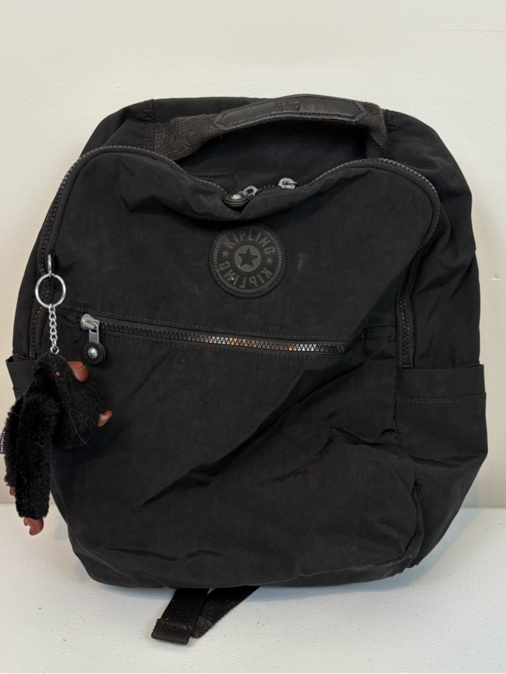 Kipling Black Everyday Backpack with Signature Monkey Charm